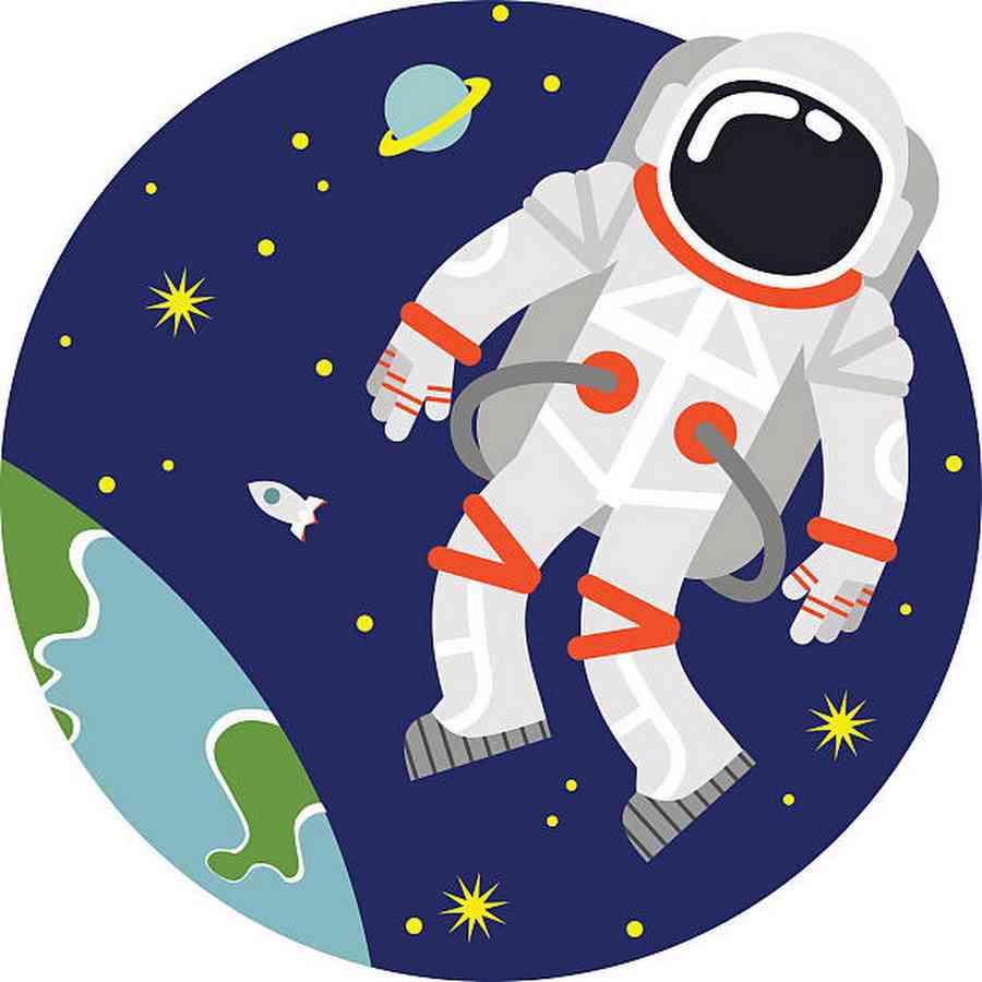 Фон космонавт в космосе для детей